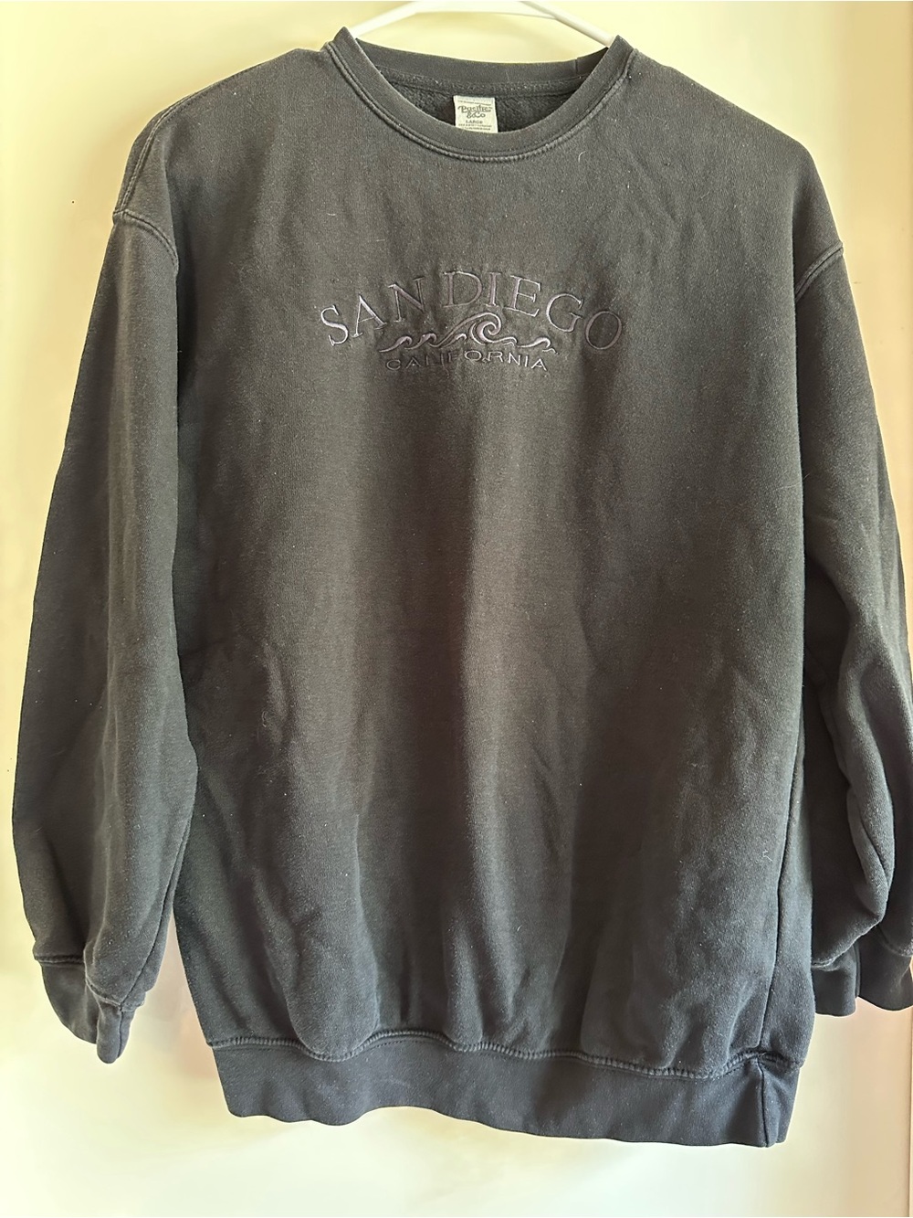 San Diego Embroidered Crewneck Sweatshirt - Black